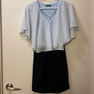 Sky blue/black dress (size S)